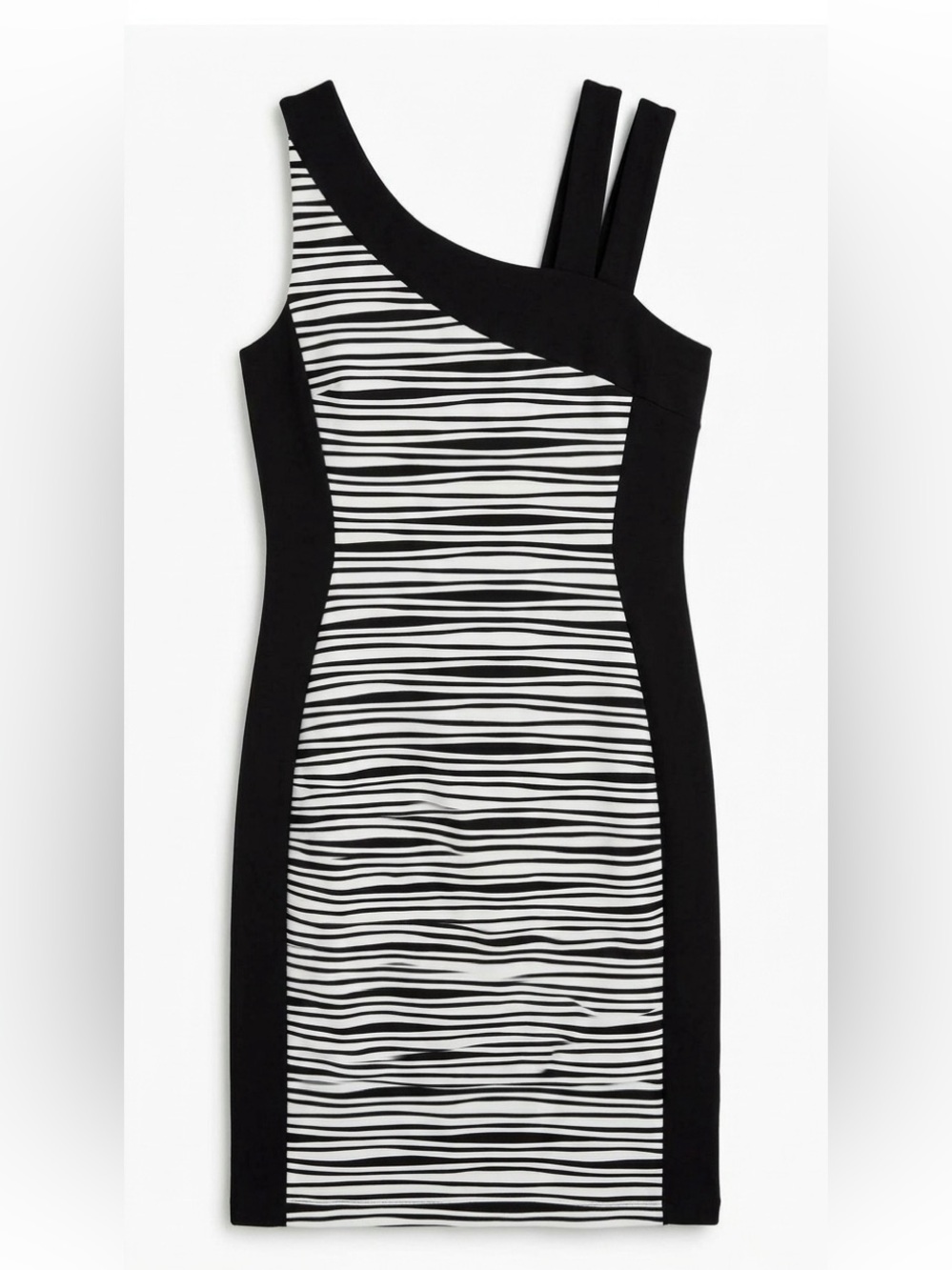 Joseph Ribkoff Black Ivory Striped Sheath Dress Size 12 NWT